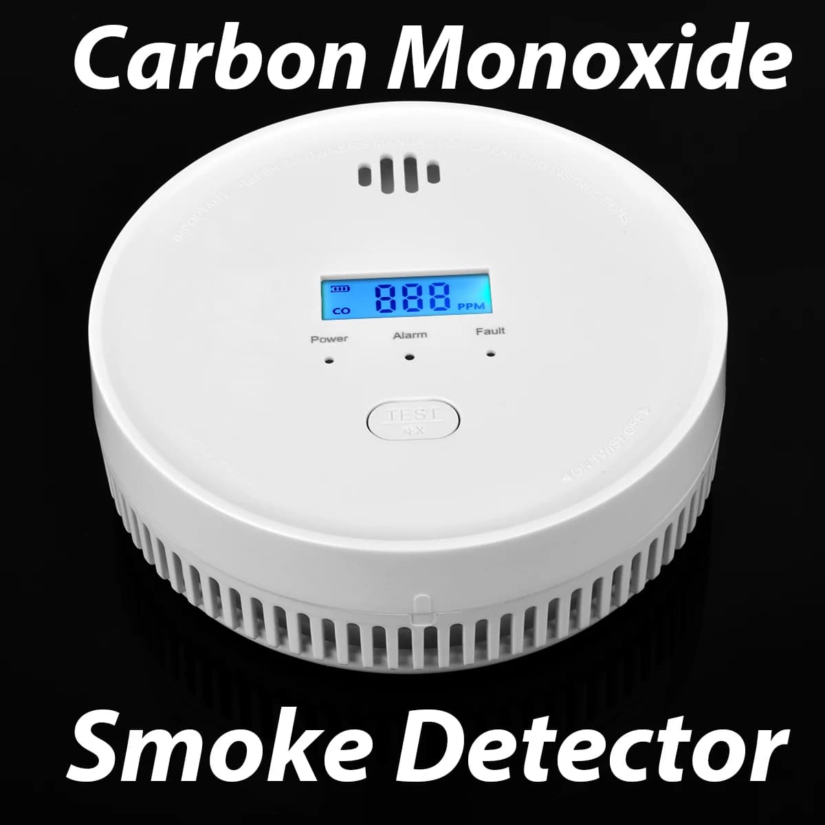 Batteria da 10 anni 2 in 1 Allarme di fumo CO indipendente Protezione antincendio Rilevatore di fumo Sensore di monossido di carbonio composito