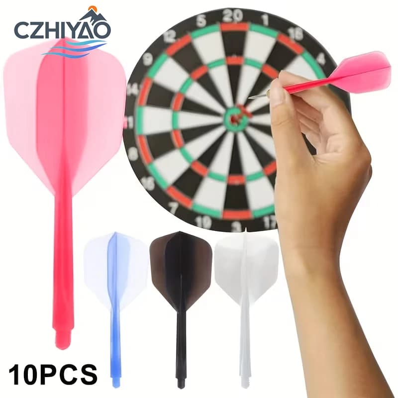 CZHIYAO [Freccette di Precisione] con Aste in Plastica Trasparente 2BA, Punta Rinforzata, Alette Integrate Professionali