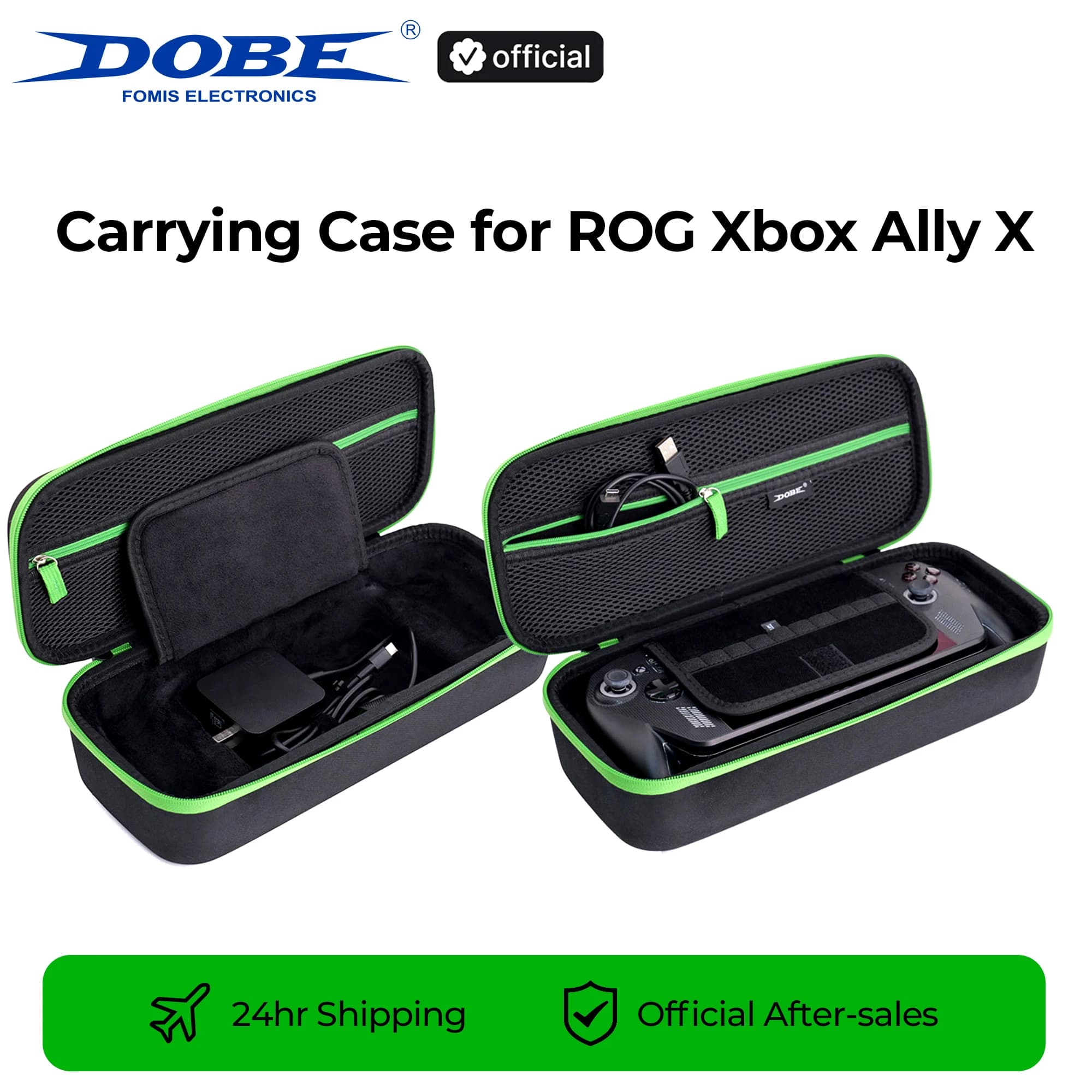 Custodia da trasporto portatile DOBE per ROG Xbox Ally X 2025 - Borsa protettiva rigida da viaggio, custodia per accessori tutto in uno