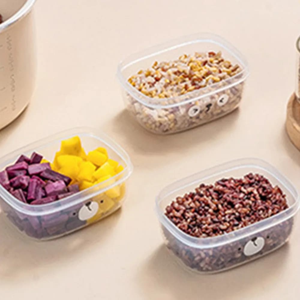 3PCS PE/PP Fruit Storage Containers 300ml Airtight Lid Vegetable Storage Containers Produce Storage Containers Meal Prep