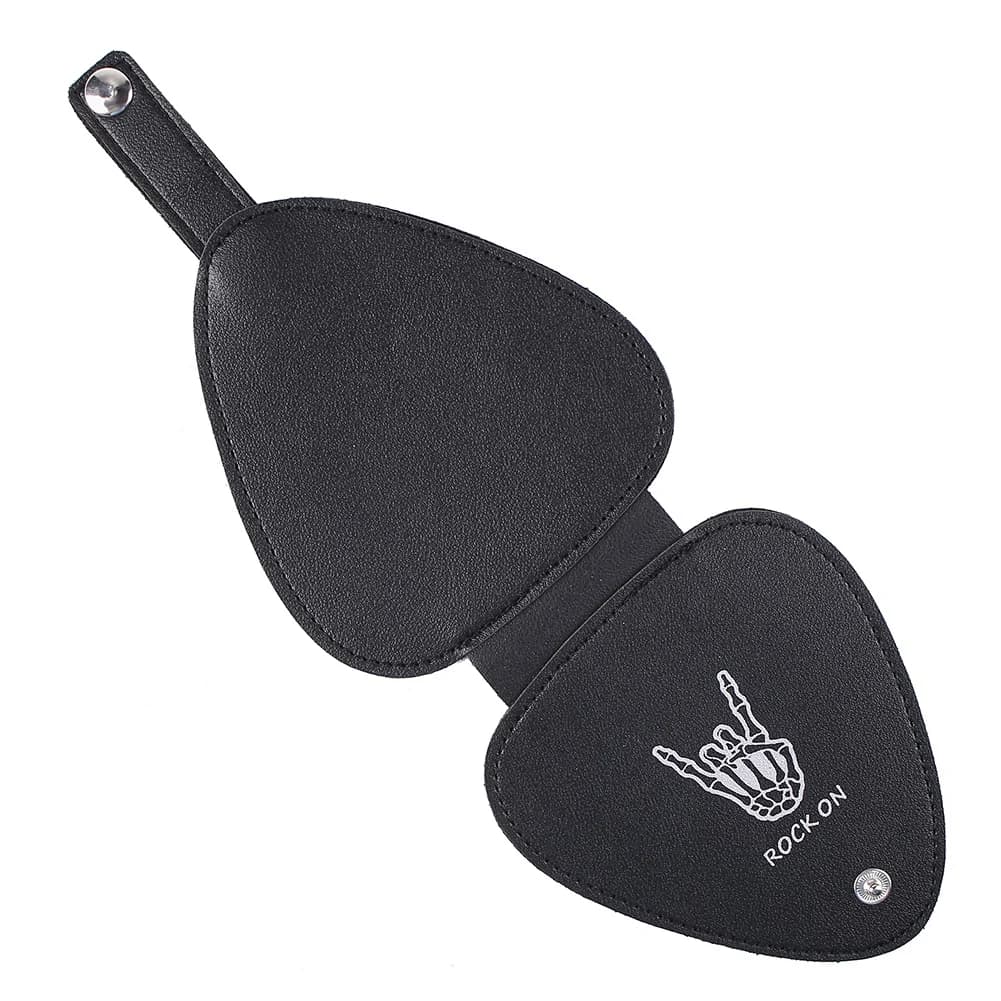 AED2-Scatola portaoggetti per plettri per chitarra Include 22 plettri per chitarra Custodia per plettri per chitarra per basso/ukulele