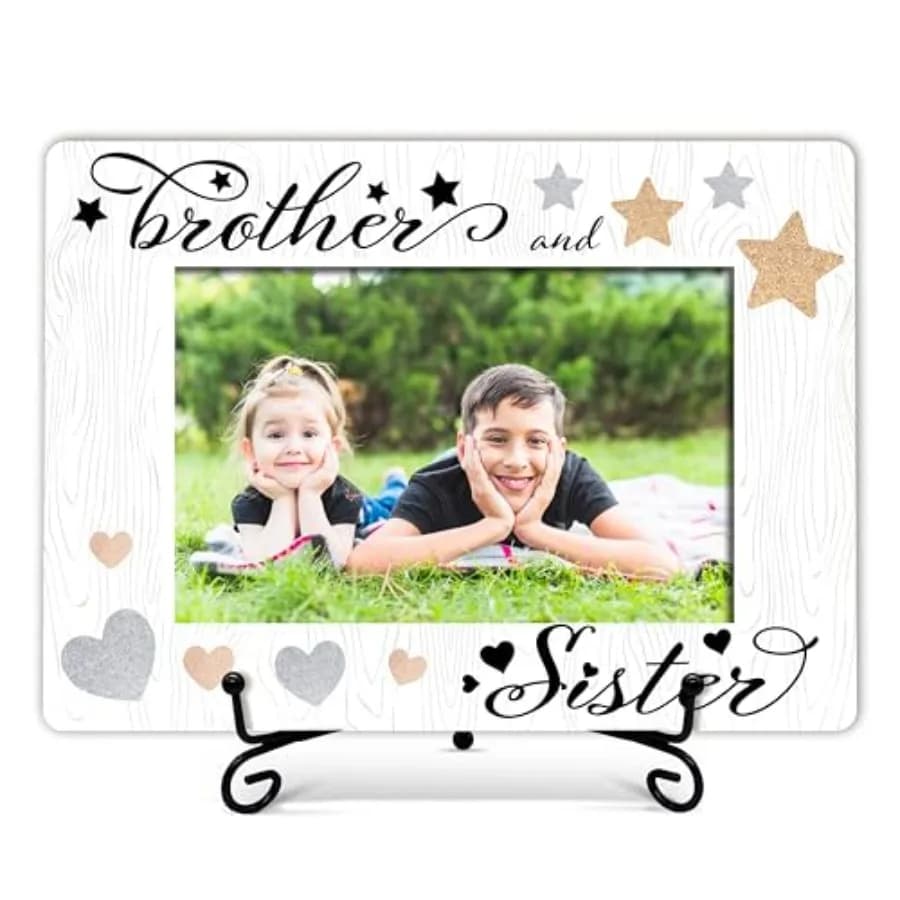 Brother And Sister Picture Frame, Siblings Photo Frame, Birthday Graduation Christmas Gift For Little Sister Little Brother Big