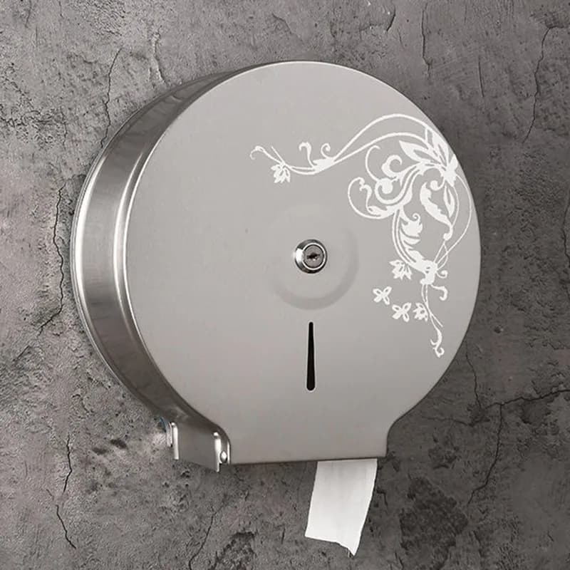 Grande scatola per fazzoletti in acciaio inossidabile con rotolo di carta igienica, scatola per tovaglioli da parete, forniture, organizer, scatole portaoggetti, decorazioni per la casa