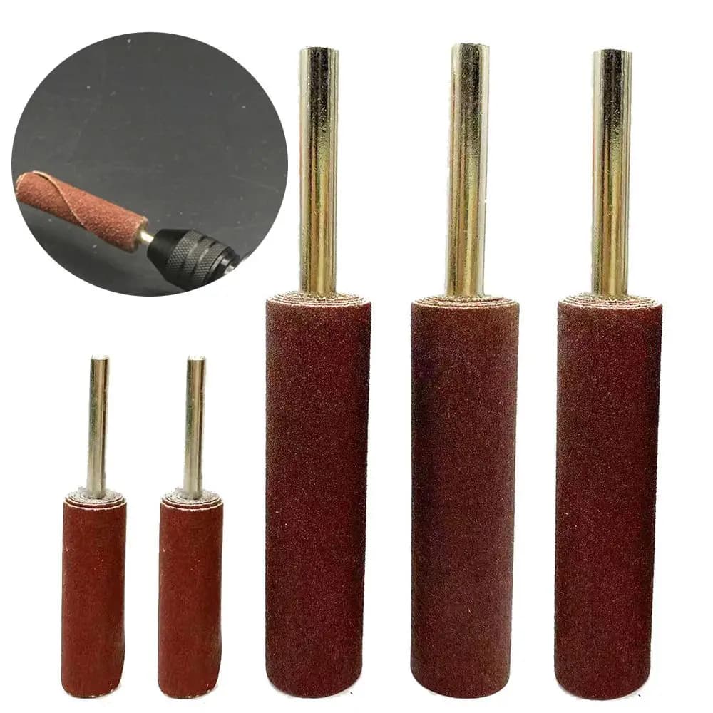 Fascia abrasiva per carta vetrata con tamburo abrasivo con gambo per trapano e accessori rotanti Utensile abrasivo a testa cilindrica di grandi dimensioni