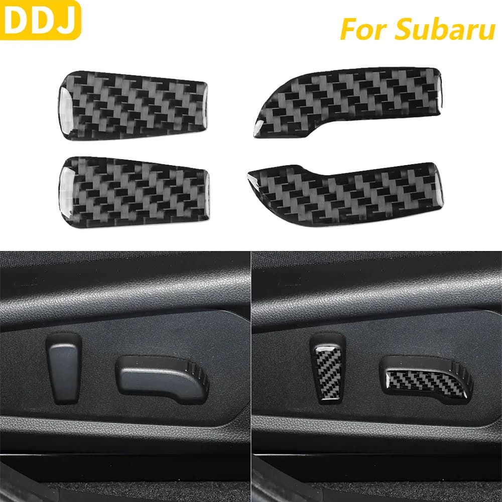 Copertura Decorativa in Fibra di Carbonio Morbida per Pannello Pulsanti Regolazione Sedile, Accessori Interni per Subaru Impreza Crosstrek 2024-2026