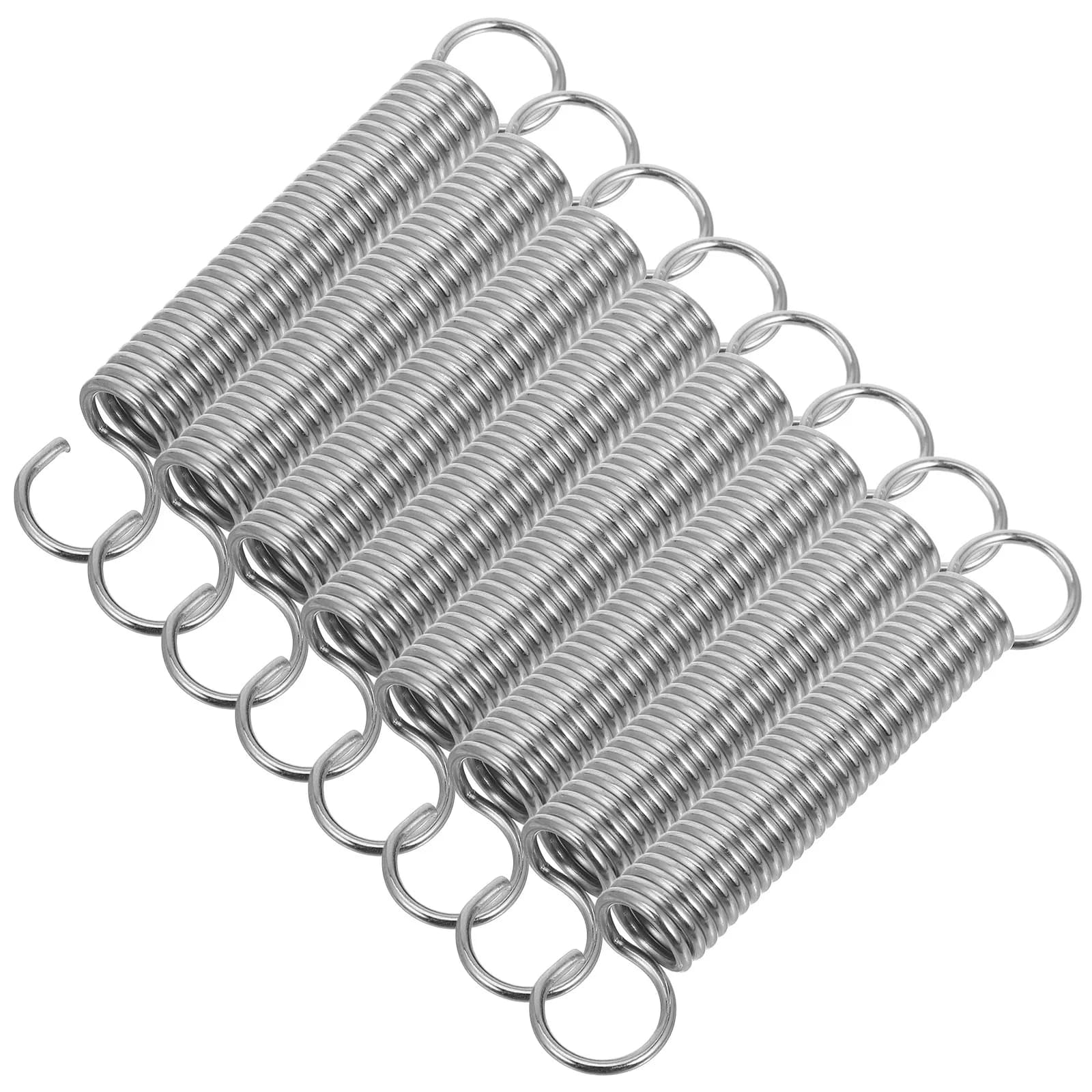 8pcs Tiller Belt Tensioner Spring Heavy Duty Engine Spring Steel Dual Hook For Agricultural Machinery Bumper Assembly
