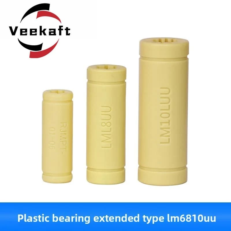 2/10 pezzi polimero solido LM6UU/LM8LUU/LM10UU accessori per stampante 3D cuscinetto in plastica a movimento lineare cuscinetto in plastica solida estesa