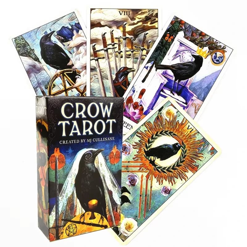 78Card Crow Tarot Oracle Cards For Fate Divination Gioco da tavolo Tarocchi e una varietà di opzioni di tarocchi Guida PDF