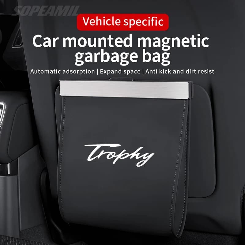 Sacchetto della spazzatura dell'automobile con sedile principale appeso sacchetto di immagazzinaggio bidone della spazzatura per MG ZS HS ES5 MG4 EV EZS ONE MG S5 EV MG3 MG5 MG6 MG7 Trophy