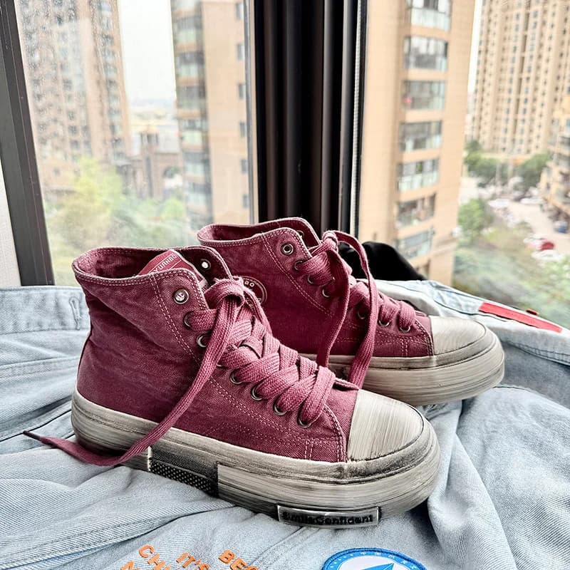 Scarpe casual da uomo in tela Stili firmati alla moda e versatili Fashion Party Scarpe personalizzate per giovani Con suola spessa