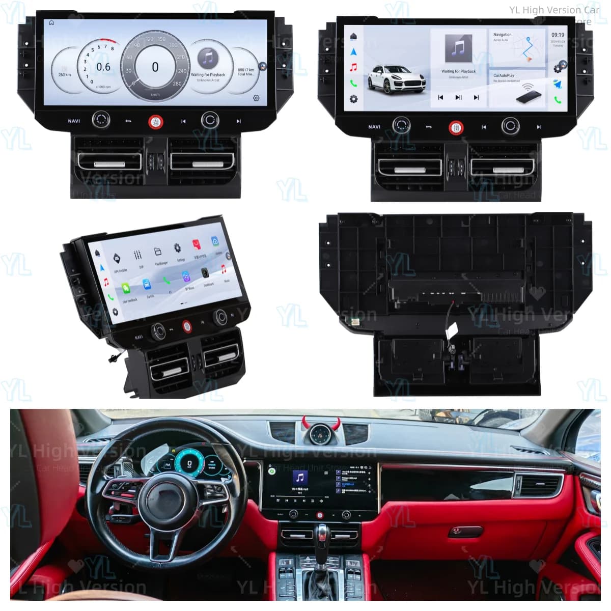 Autoradio Multimediale 12.3" per Porsche Macan 2014-2017 con GPS, Navigazione, Android 14, 8 Core, CarPlay Wireless, 4G