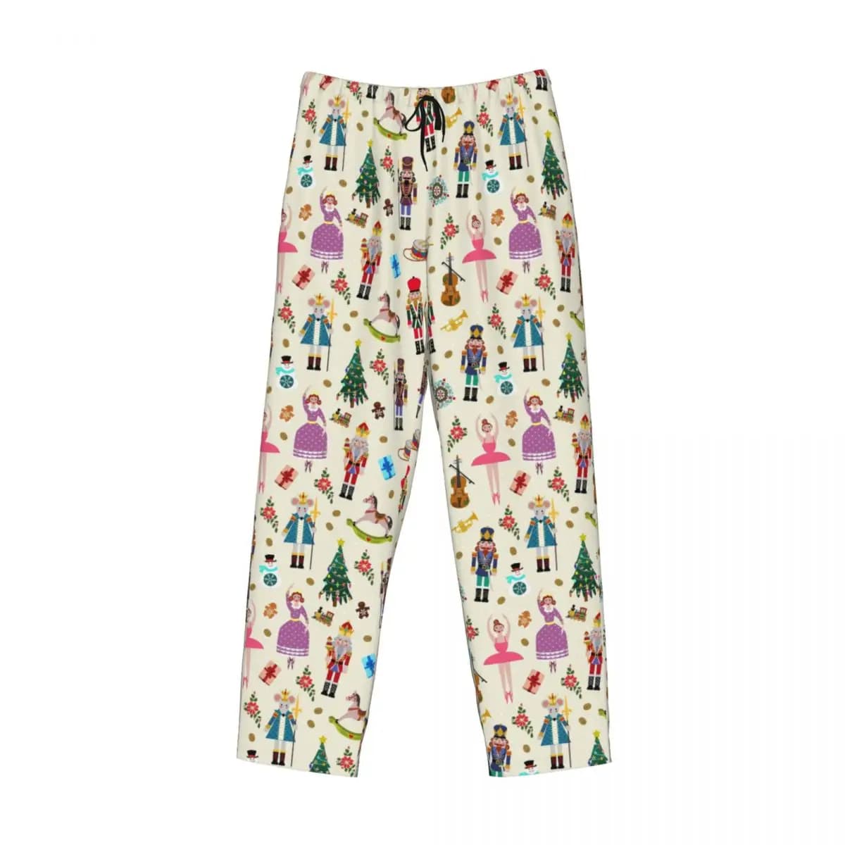 Custom Christmas Day Xmas Nutcracker Pajama Pants Men Sleepwear Sleep Lounge Bottoms with Pockets