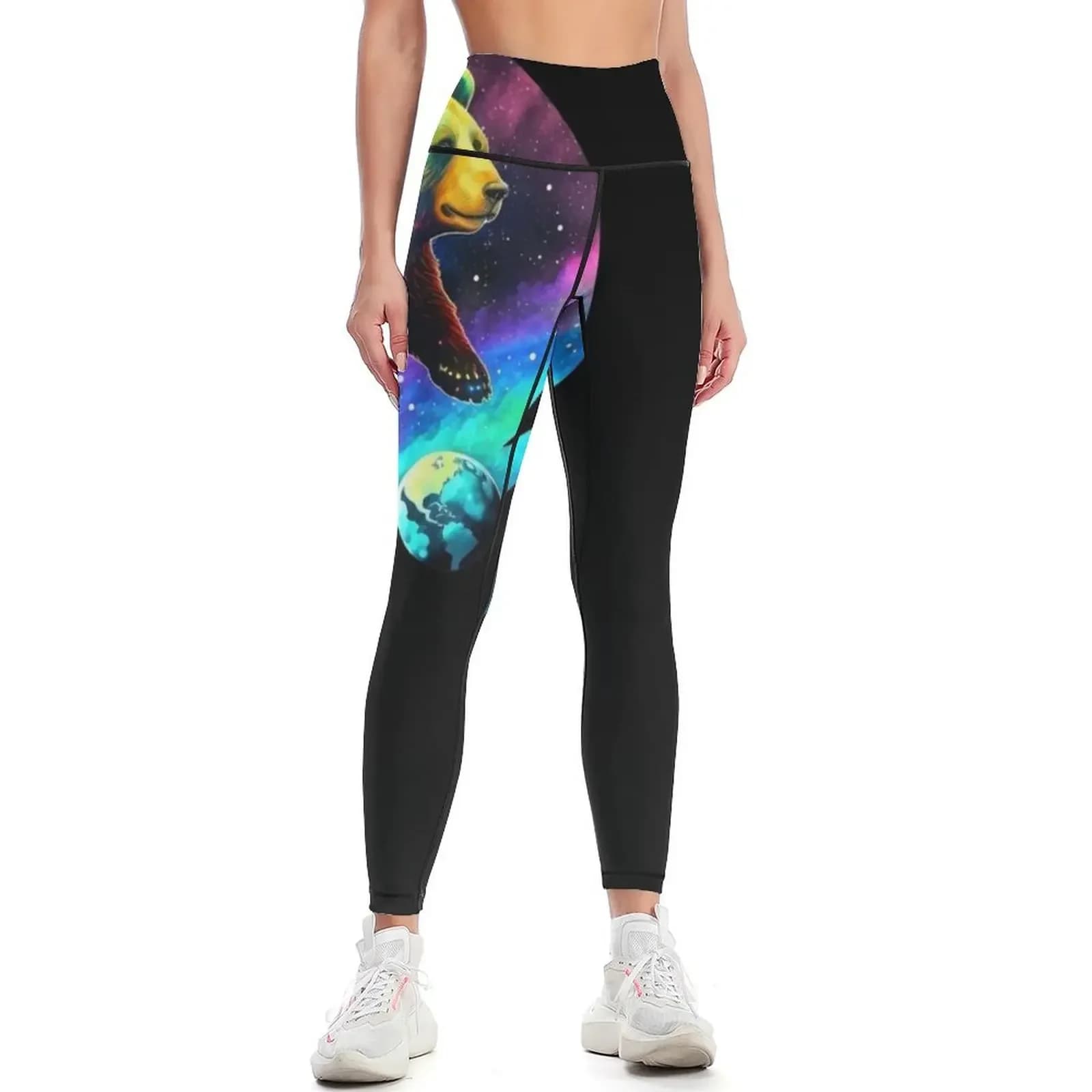 Space bear Leggings Women's pants Women's sportswear gym wear harem pants Womens Leggings