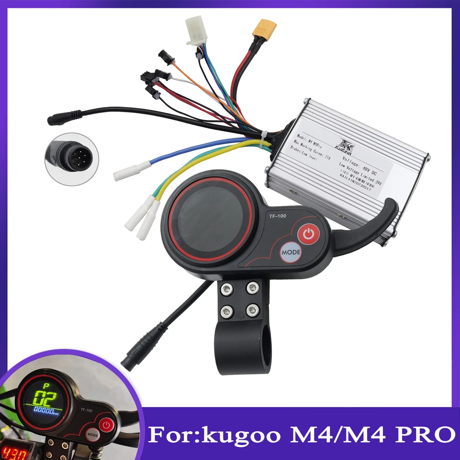 Controller Kukirin M4 /M4 Pro 48V 21A e display dell'acceleratore TF-100 per parte scooter elettrico Kugoo Kukirin M4 /M4 Pro