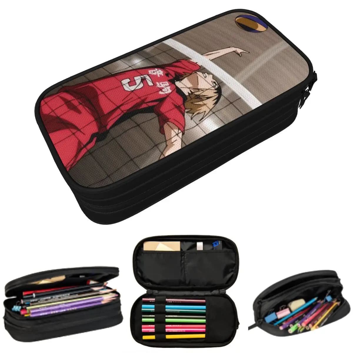 Kenma Kozume Haikyuu Anime Japan Volleyball pencil holder for children, school case, pen holder, stationery
