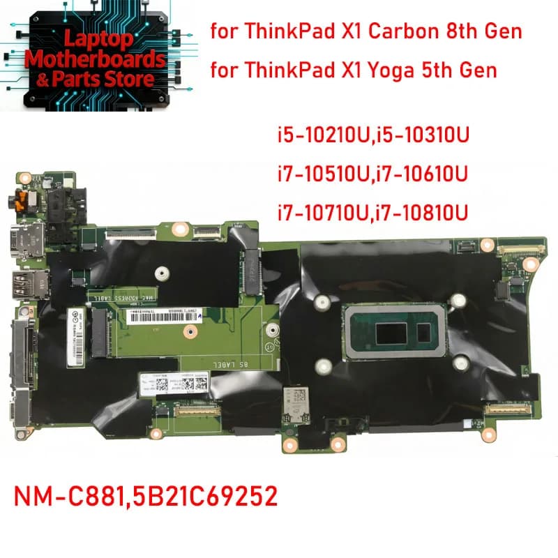 NM-C881 Mainrboard Systemboard For ThinkPad X1 Carbon 8th Gen 2020 X1 Yoga 5th Gen 2020 with i7-10510U 16G fru 5B21C69252