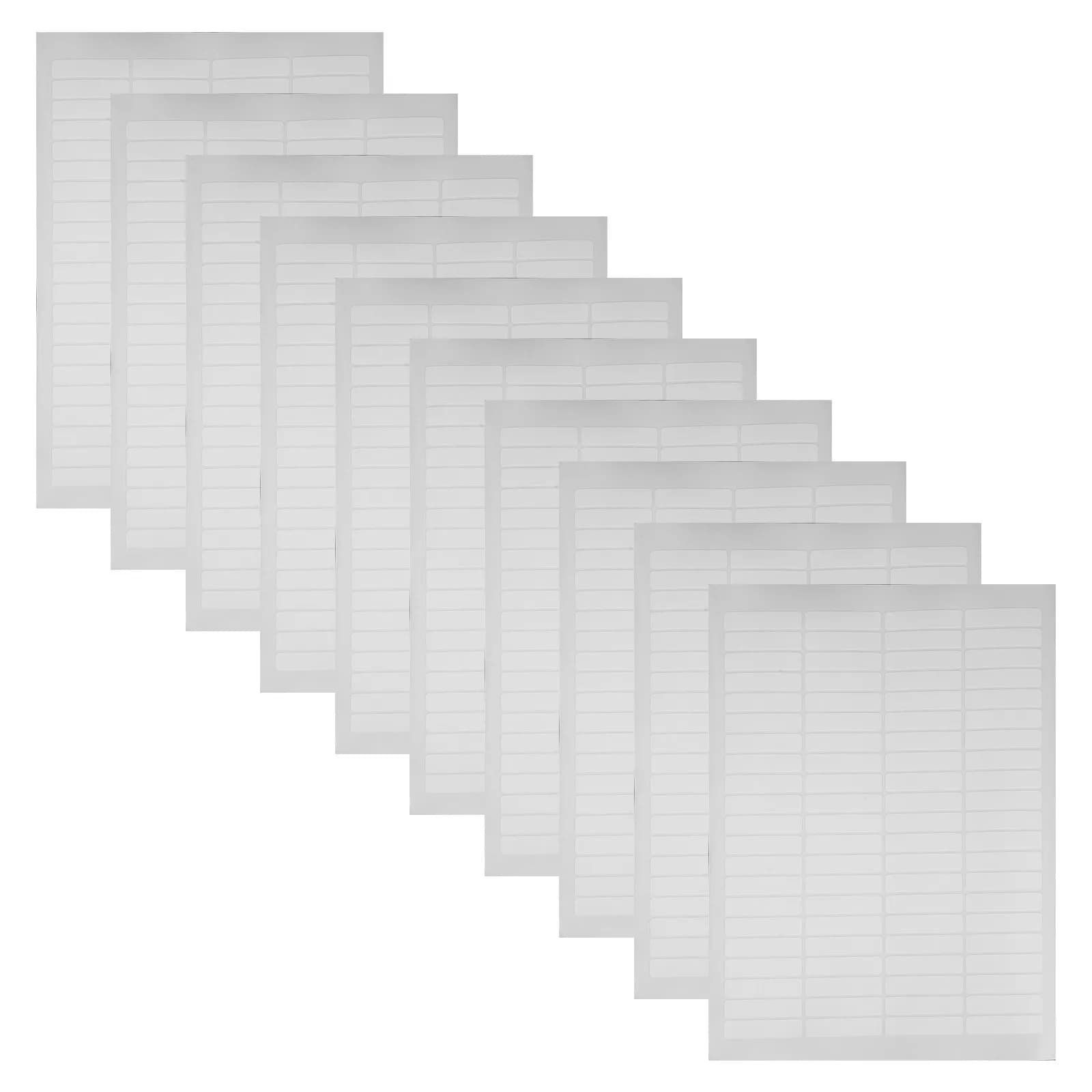 20 fogli di etichette in materiale impermeabile, etichette rettangolari per codifica a colori, etichette adesive vuote per nomi, cartelle per documenti con etichette stampabili
