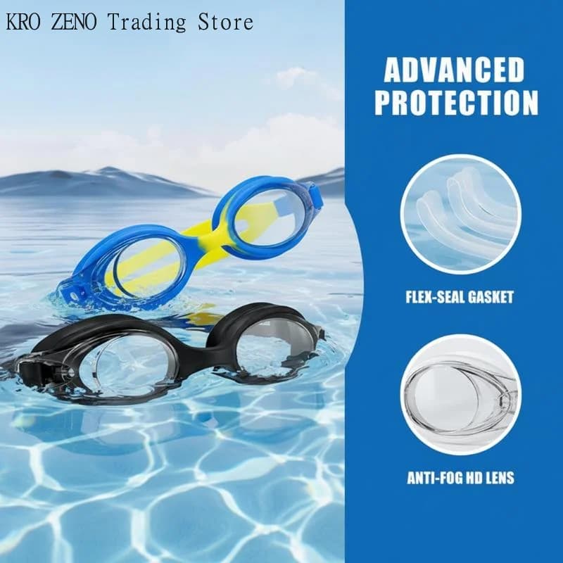 HD Anti-Fog Silicone Diving Goggles Waterproof Small Frame Unisex Swim Eyewear for Adult Snorkeling Underwater Sports