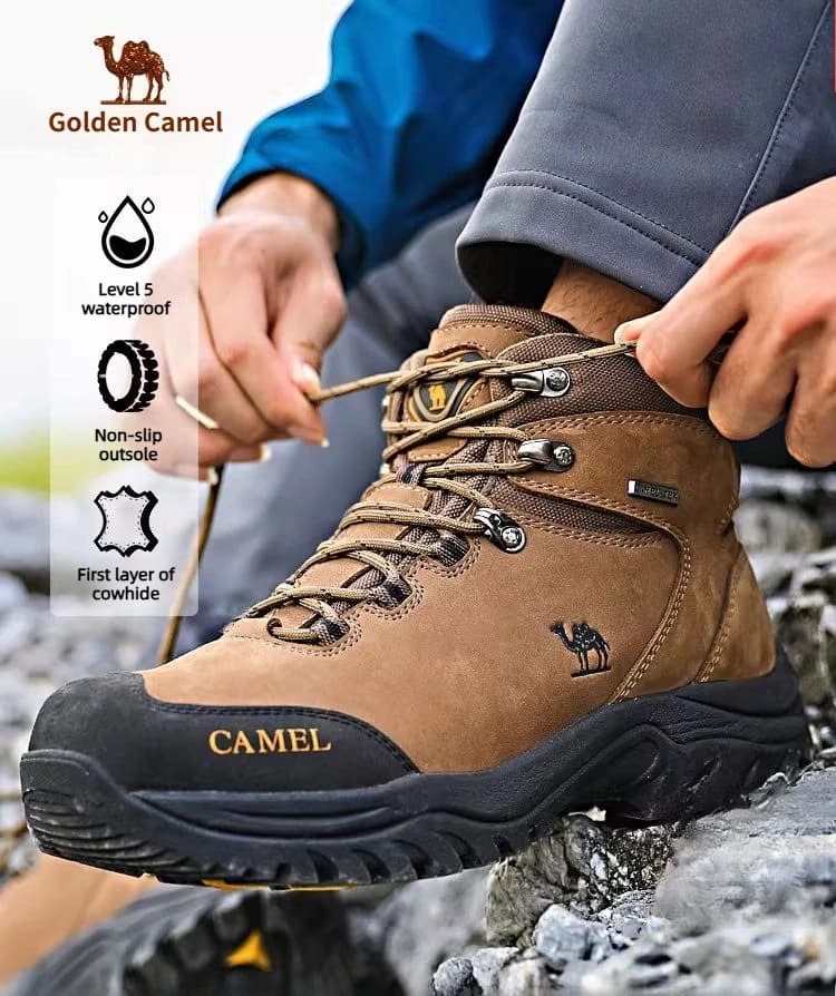 GOLDEN CAMEL Scarpe da trekking impermeabili Scarpe da trekking alte tattiche militari da esterno Scarpe da trekking antiscivolo da uomo