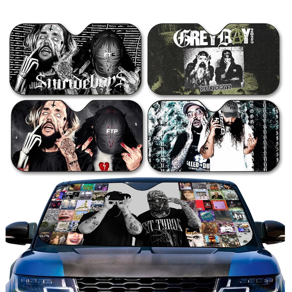 S-suicideboys G59 Parasole Parabrezza Pieghevole Parabrezza Anteriore Per Auto 70x130 cm Finestra Per Auto Parabrezza Copertura Riflettore di Calore