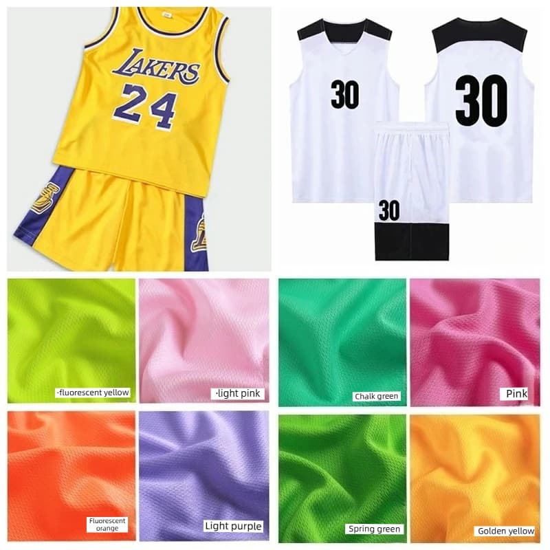 Polyester Knitted Bird Eye Mesh Fabric By Meters for T-shirt Basketball Suit Sportswear Sewing Quick Dry Moisture Wicking Cloth