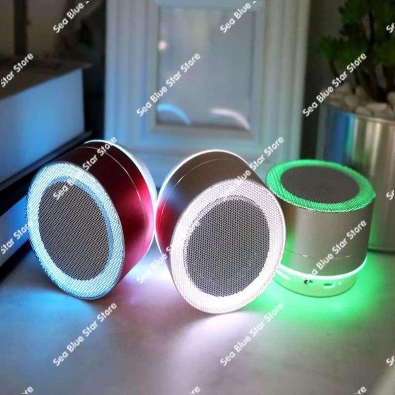 Altoparlante Bluetooth A10 in metallo, altoparlante per computer e telefono cellulare, scheda di memoria LED luminosa, stereo portatile da regalo