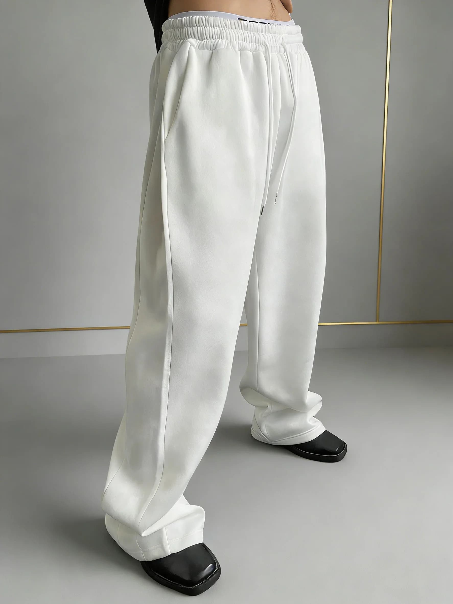 2026 New Straight Spring Autumn Joggers Men Jogging Sweatpants Sportswear Knit Tracksuit Sports Pants Trousers Wide Leg Clothing
