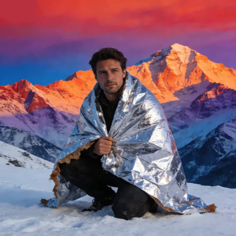 Coperte Termiche di Emergenza in Mylar - Impermeabili, Ritenzione del Calore Corporeo - Ideali per Kit di Pronto Soccorso - 130 x 210 cm
