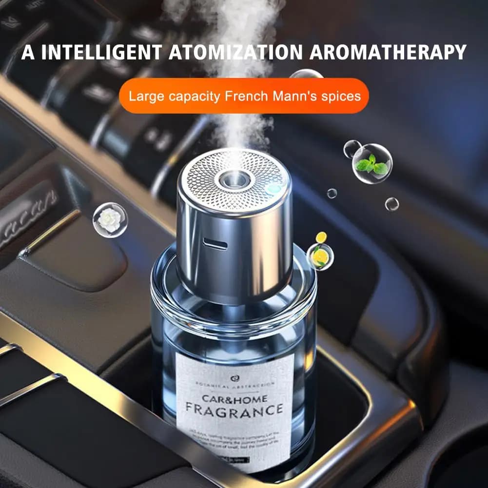 Profumo spray per auto di grande capacità montato su auto, profumo per auto, fragranza intelligente, locomotiva, umidificatore, profumo interno