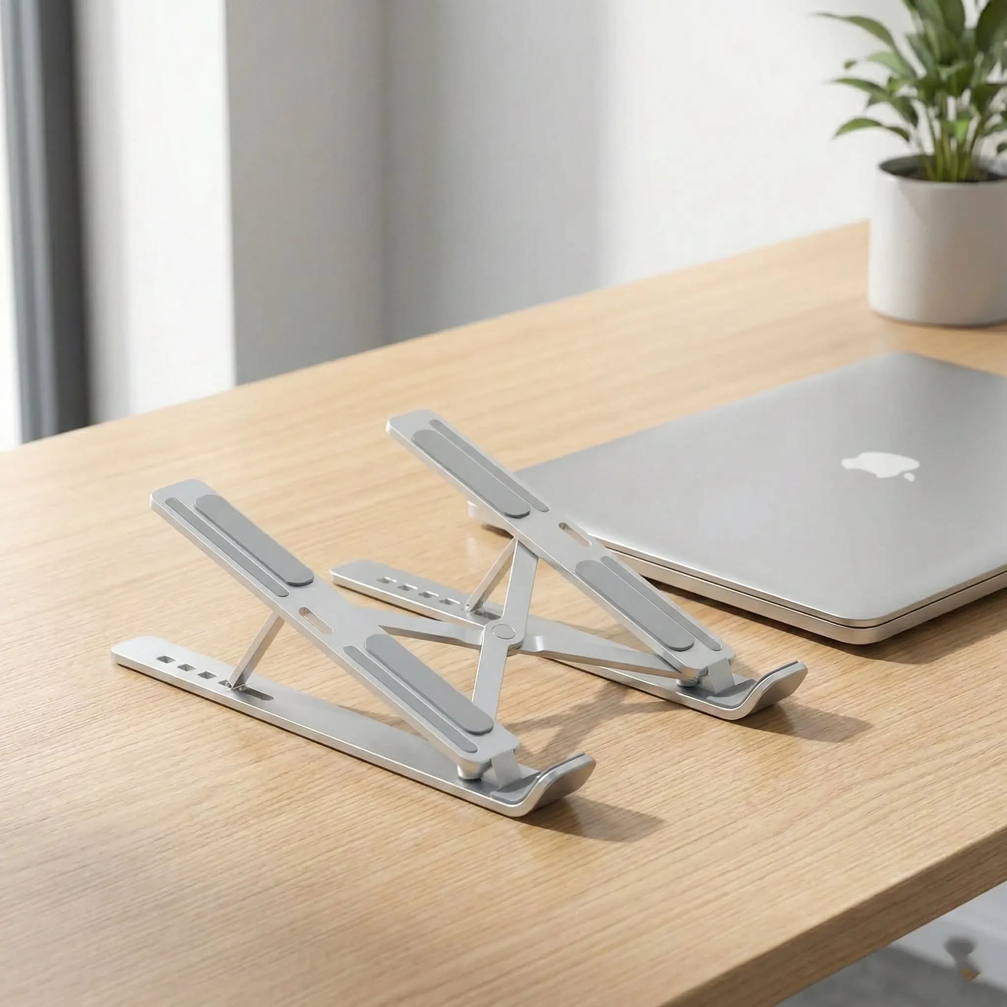 Supporto per Laptop in Alluminio Migliorato, Design Ventilato per il Raffreddamento, Robusto e Stabile, per Notebook da 10-17 Pollici
