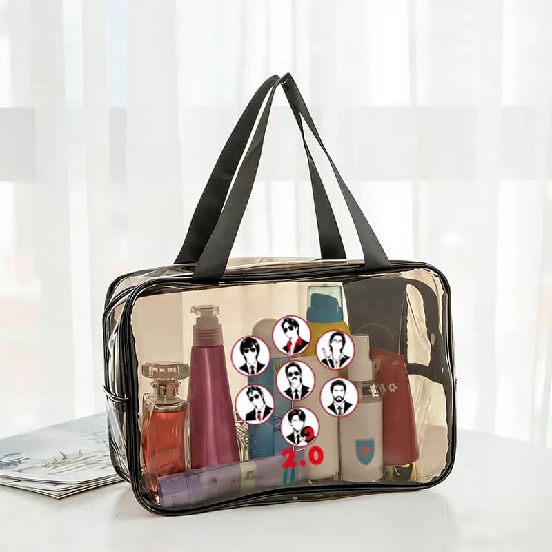 Pvc Handheld Waterproof Toilet Bag Arirang 2.0 World Tour 2026 Transparent Storage Bag Kpop Fan Gift Travel Beach Makeup Bags