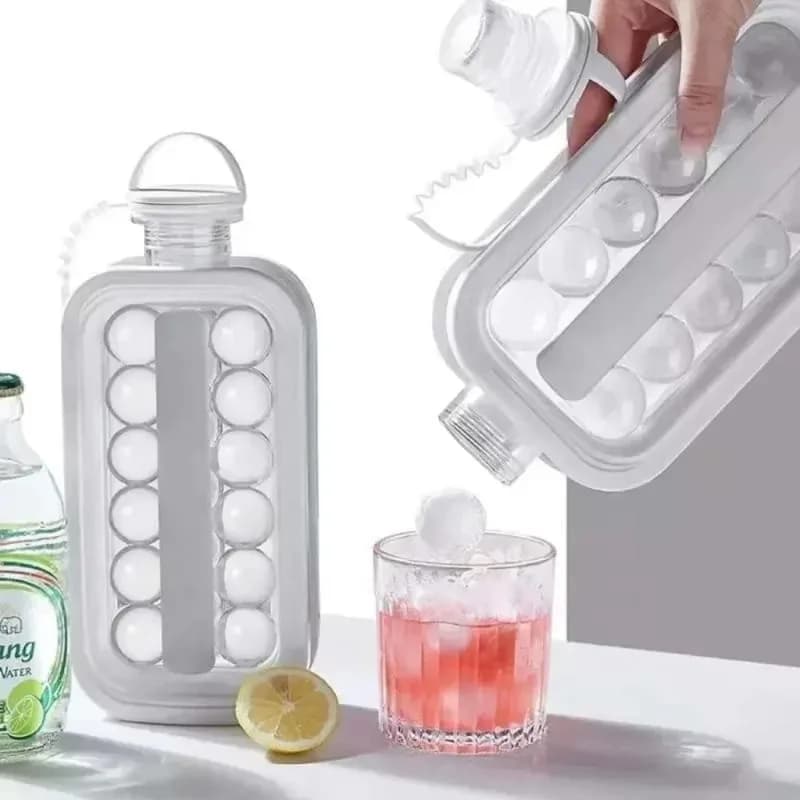 Portable Silicone Ice Ball Maker Kettle Creative Ice Cube Mold Kitchen Bar Gadgets Ice Hockey Lattice Making Tool Kettle