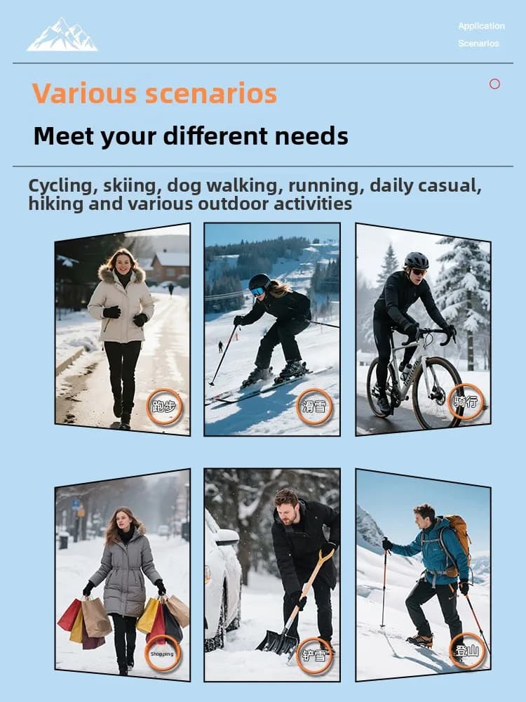 Gift pack Unisex water resistant gloves, windproof, touch screen, fleece lined, for winter, for skiing, cycling, unique size