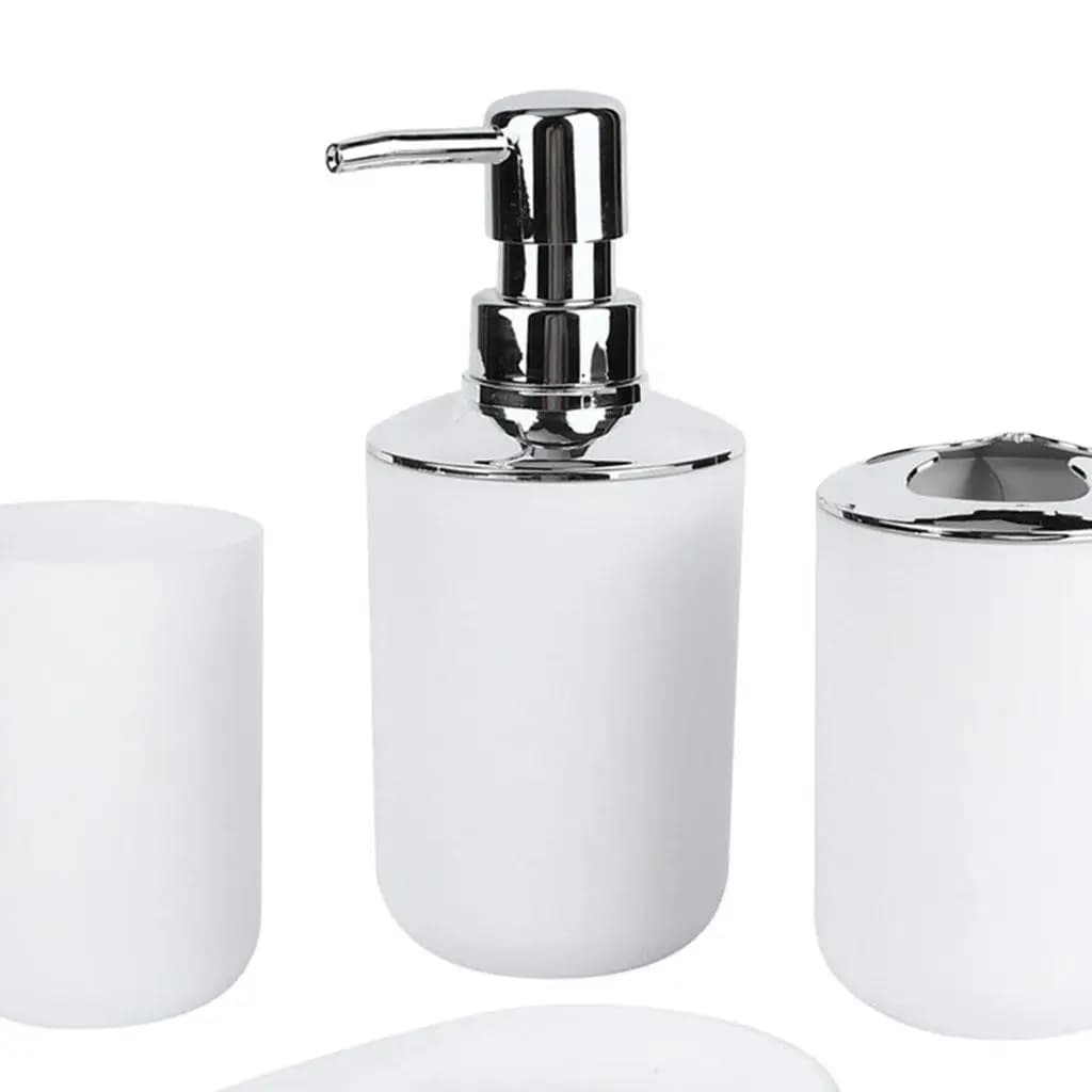 Set di accessori da bagno in quattro pezzi, set da bagno con portaspazzolino