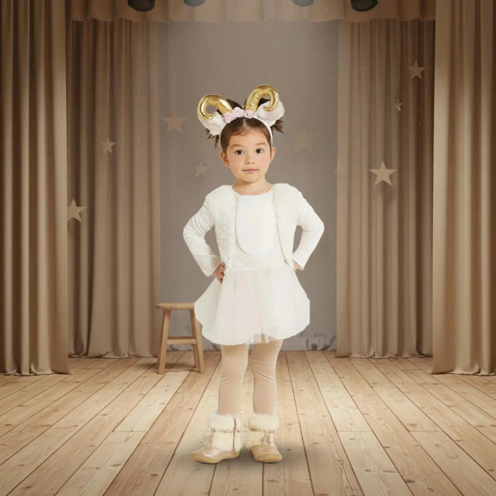 Kids Sheep Costume Complete Set Young Child Lamb Outfit Soft