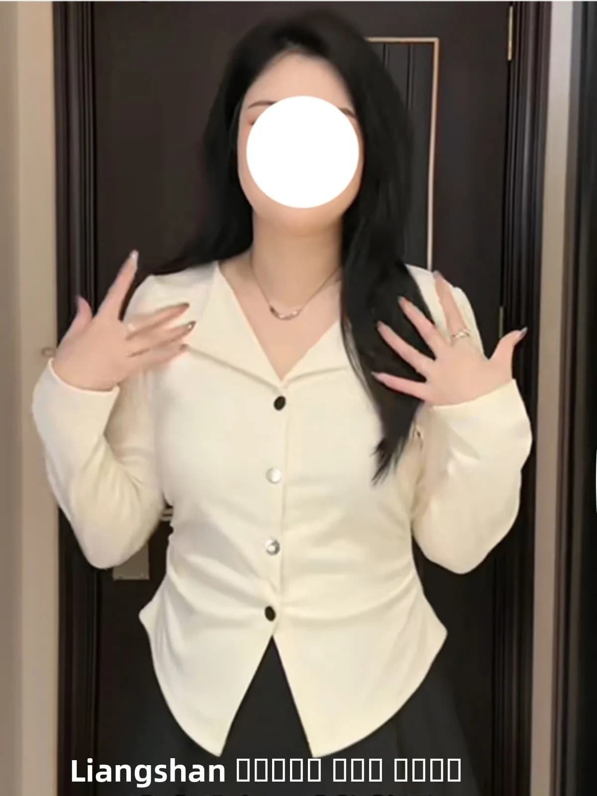 Maglia da donna con scollo a V e maniche lunghe, foderata in pile, taglie forti, strato base, effetto snellente e coprente, nuova collezione primavera