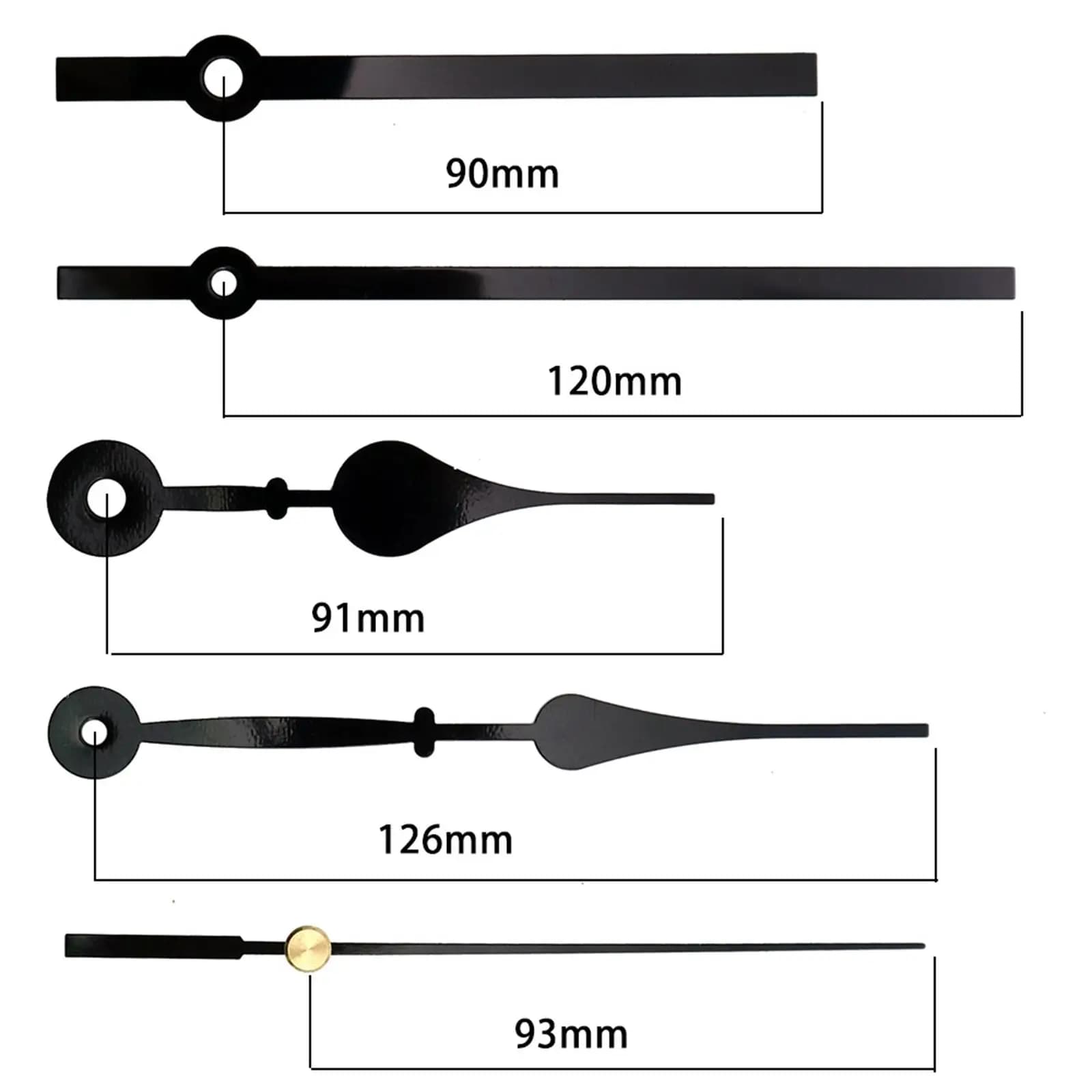 Silent Quartz Wall Clock Movement Hands Set with 2 Pairs Hands Metal Pointer