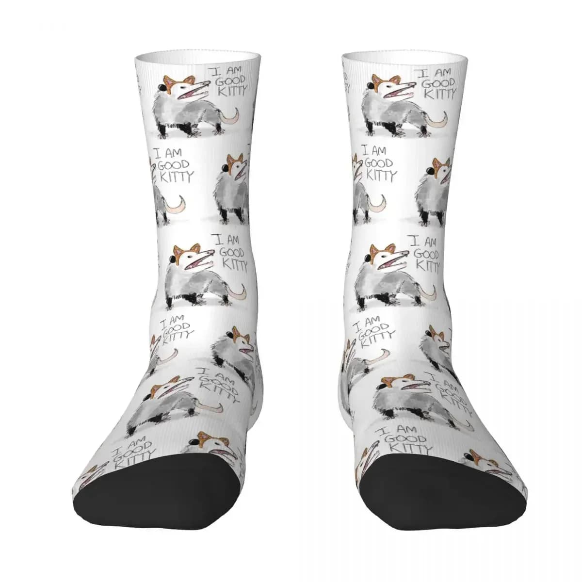 I AM GOOD KITTY Calzini di design Harajuku Calze super morbide Calzini lunghi per tutte le stagioni Accessori per regali per uomo e donna