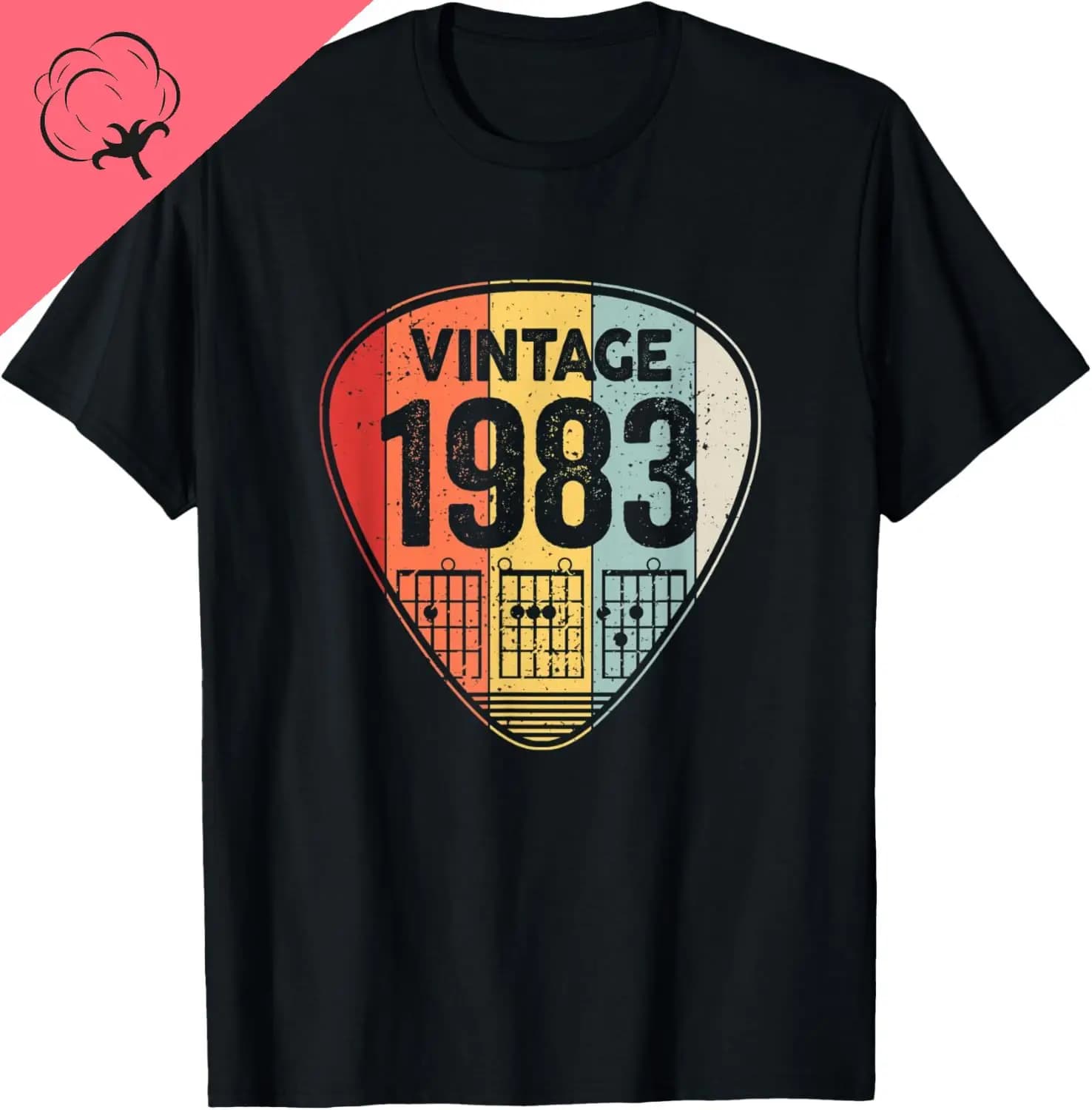 Abbigliamento per plettro per chitarra vintage per musicista nato nel 1983 T-Shirtb + EDIZIONE LIMITATA 1983 T-shirt in cotone Ropa Hombre