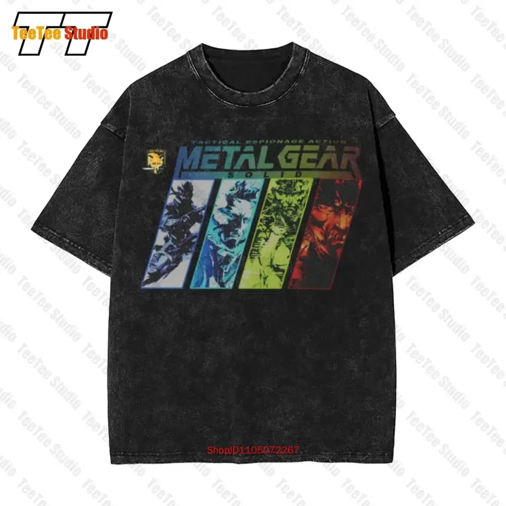 T-shirt oversize vintage per giochi per computer Metal Gear Solid V2 ZI55