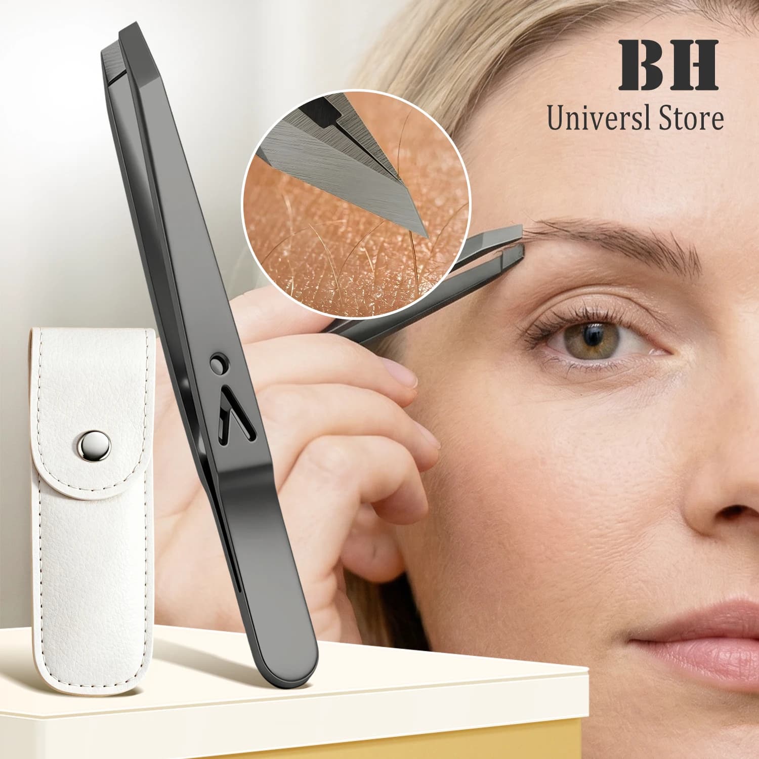 1Pcs Eyebrows Tweezers Trimmer Professional Beard Eyelash Brow Hair Removal Plucker For Face Makeup Tool Man Or Women' Bag