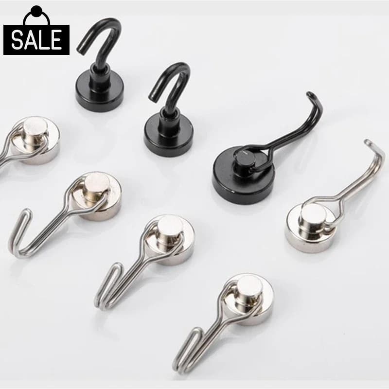 Gancio da parete senza trapano Ganci magnetici resistenti da 50 kg Nero antiruggine Resistenza industriale per riporre la ventosa della cucina