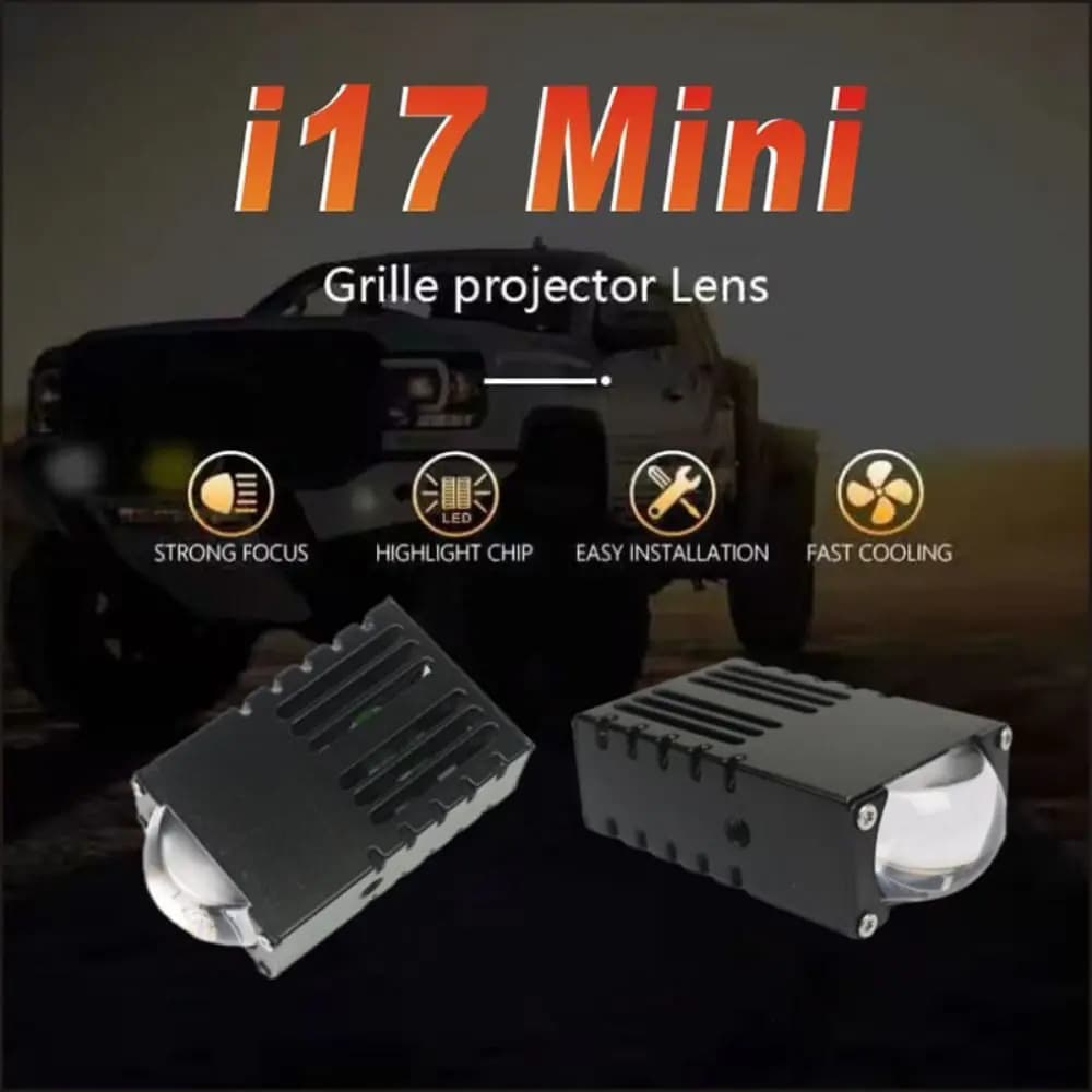 2 pezzi mini auto led faro paraurti fendinebbia ausiliario impermeabile lente del proiettore luce da lavoro 5500K 3000k faretti luce di guida