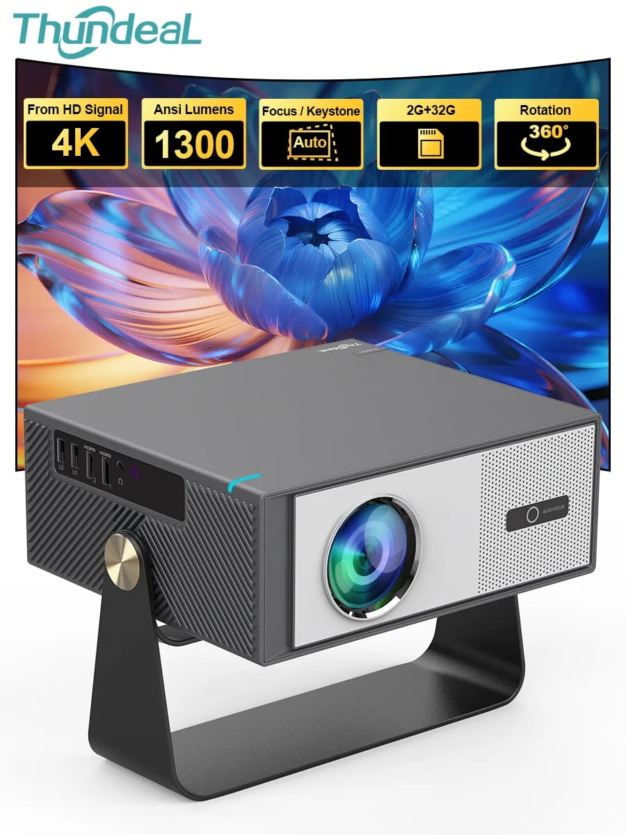 ThundeaL TD95Max Projector 4K Full HD1080P Cinema Android WiFi Mini Portable TD95W MAX 1080P Home Theater Video Beam Projector