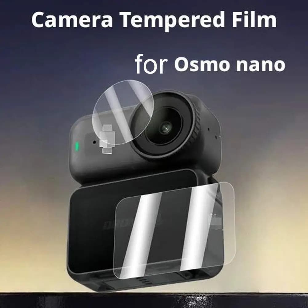 Proteggi schermo in vetro temperato per fotocamera DJI OSMO Nano 360 Pellicola protettiva trasparente antigraffio per fotocamera panoramica