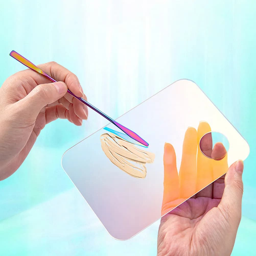 Set of 1 Palettes for Mixing Makeup Acrylic Scent and Resistant with Spatula for Fondotinta, Smalt and Mixing Pigments