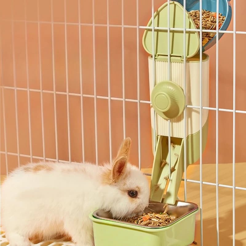 Mangiatoia Automatica Sospesa per Animali Domestici, Facile Installazione per Chinchilla, Piccioni, Conigli e Altri Piccoli Animali