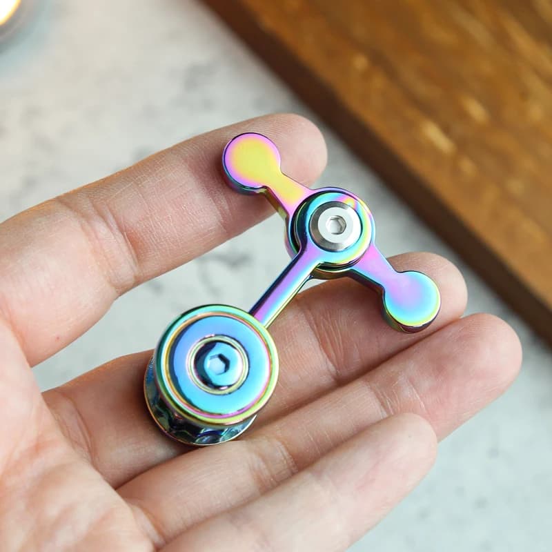 Giroscopio Chaos Pendulum EDC, Spinner a Rotore Singolo e Doppio, Giocattolo Antistress in Metallo per Adulti