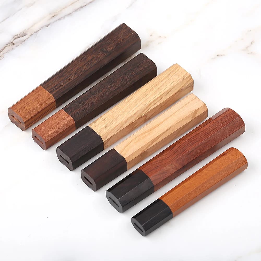Japanese classic 1 piece octagonal knife sleeve for kitchen knife handle made by hand semi-finished DIY