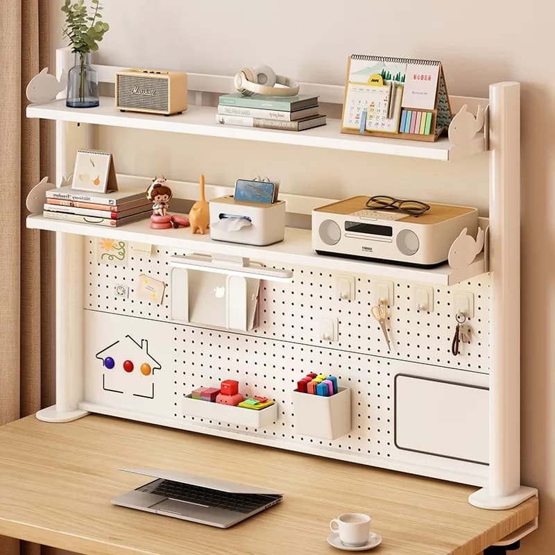 Desktop hole board wrought iron, desktop storage multi-scene multi-function multi-layer storage
